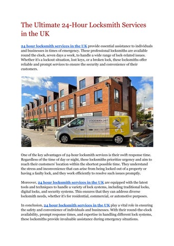 Benefits of Choosing Lockman247 as Your Trusted Locksmith Company